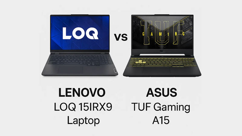 مقایسه لپ تاپ لنوو LOQ 15IRX9 با ایسوس TUF Gaming A15: کدام گیمینگ اقتصادی بهتر است؟