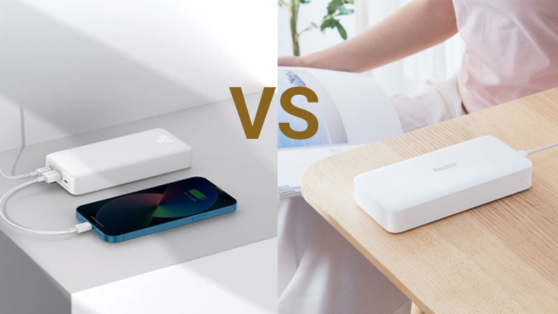 پاور بانک شیائومی مدل Redmi PB200LZM در مقابل باسئوس Airpow Lite