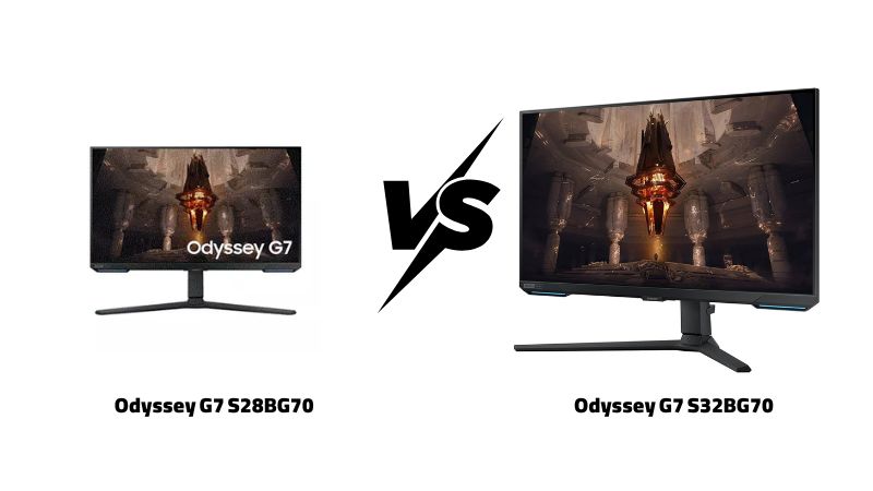 مقایسه مانیتور سامسونگ Odyssey G7 S32BG70 با Odyssey G7 S28BG70