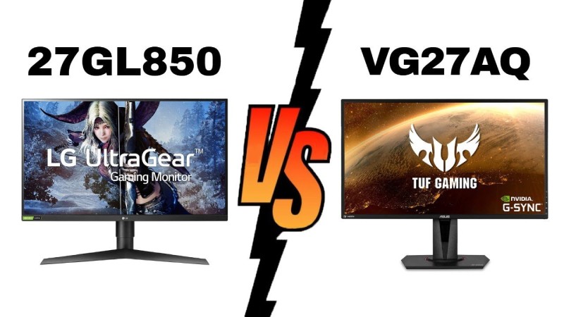 مقایسه مانیتور ایسوس XG27ACS با ال‌جی 27GP850