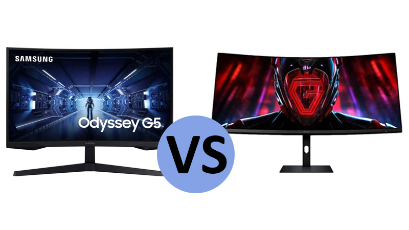 مقایسه مانیتور شیائومی G34WQi 34 با سامسونگ Odyssey G5
